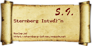 Sternberg István névjegykártya